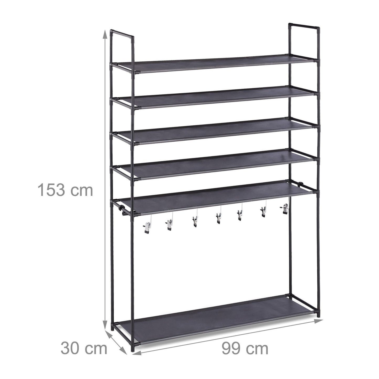 Shoe shelf with boot compartment