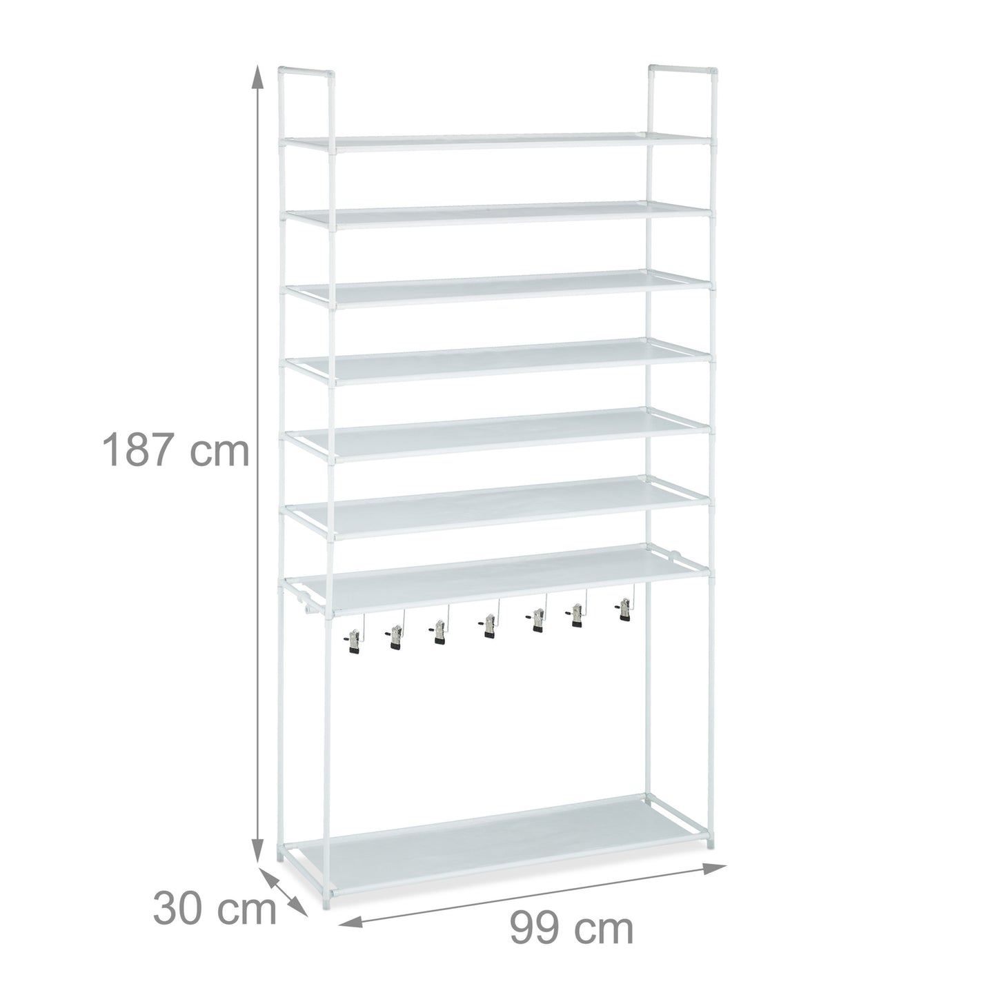 Shoe shelf with boot compartment