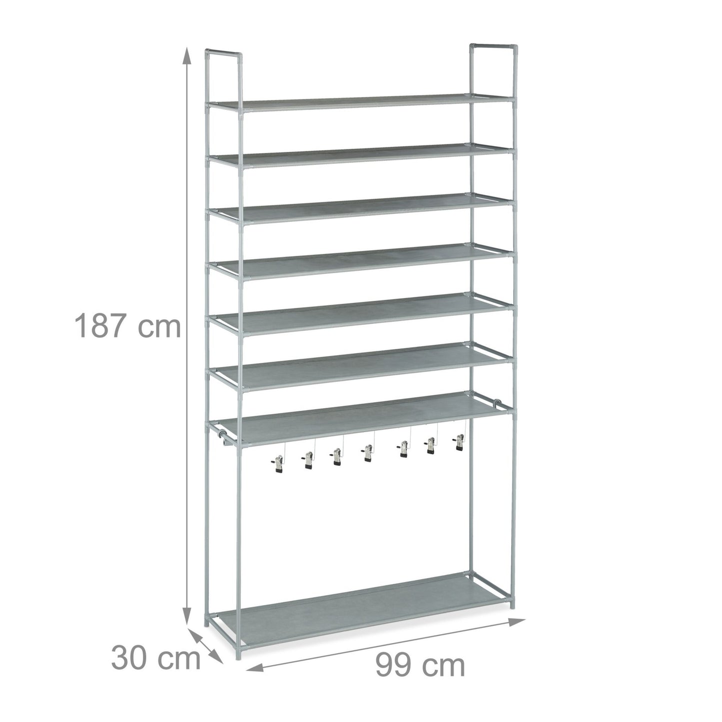 Shoe shelf with boot compartment