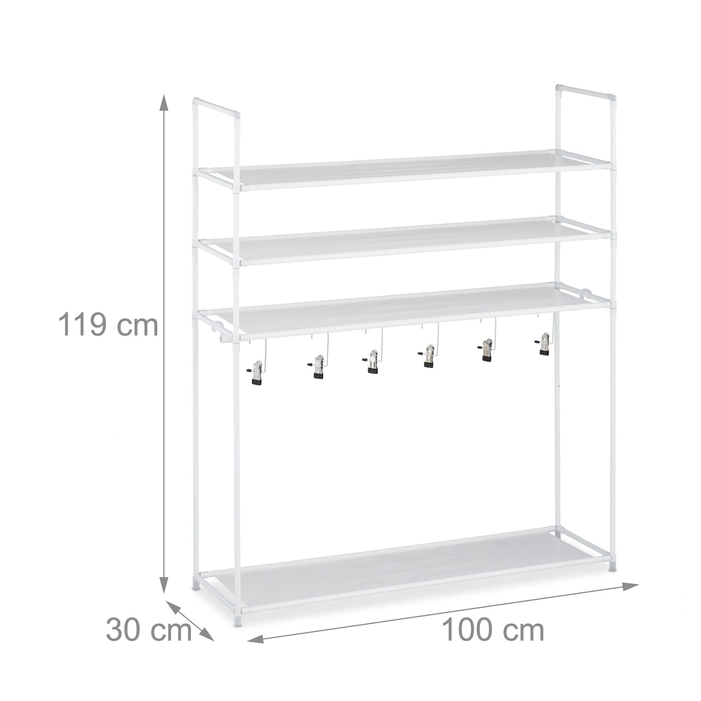 Shoe shelf with boot compartment