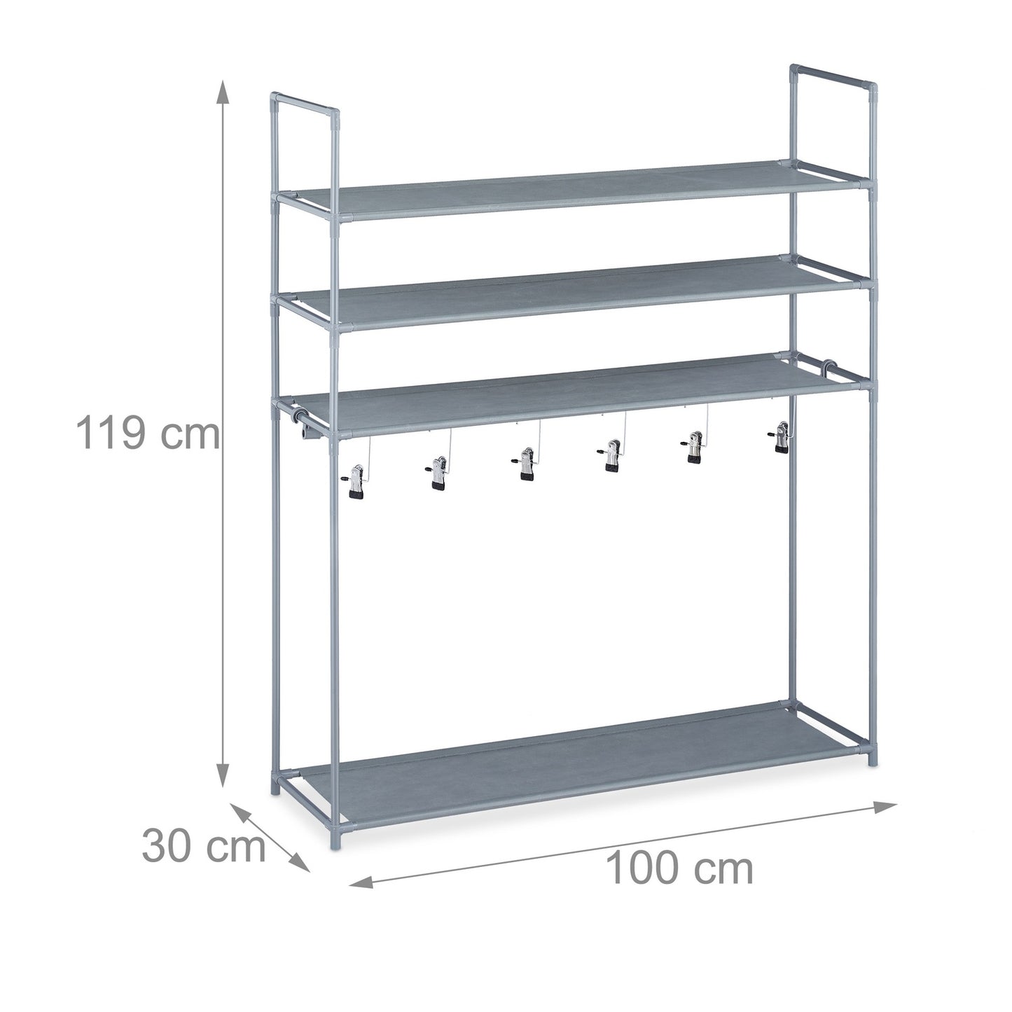 Shoe shelf with boot compartment