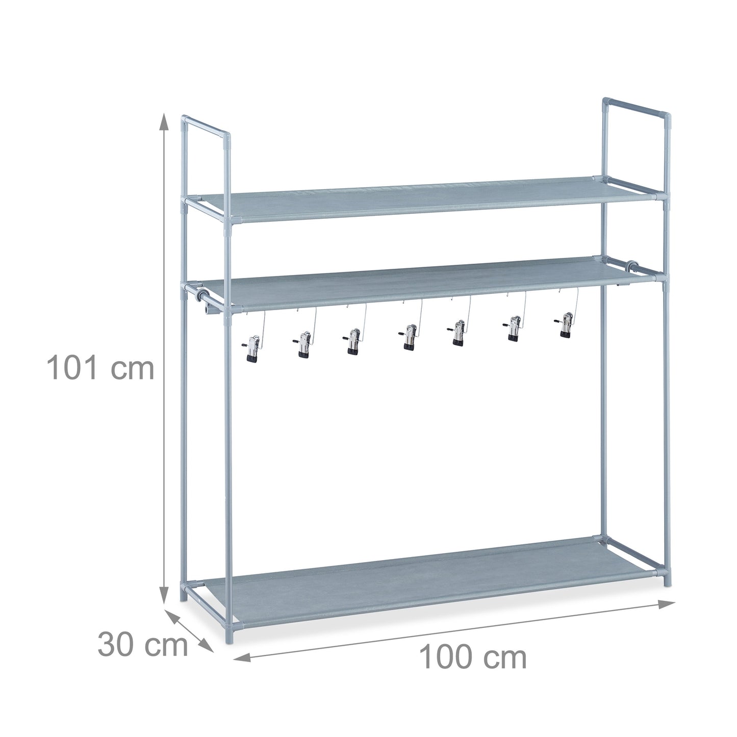 Shoe shelf with boot compartment