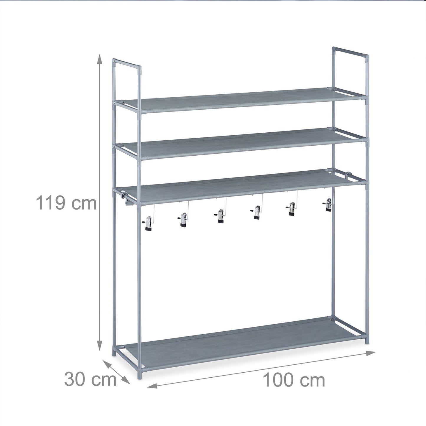Shoe shelf with boot compartment