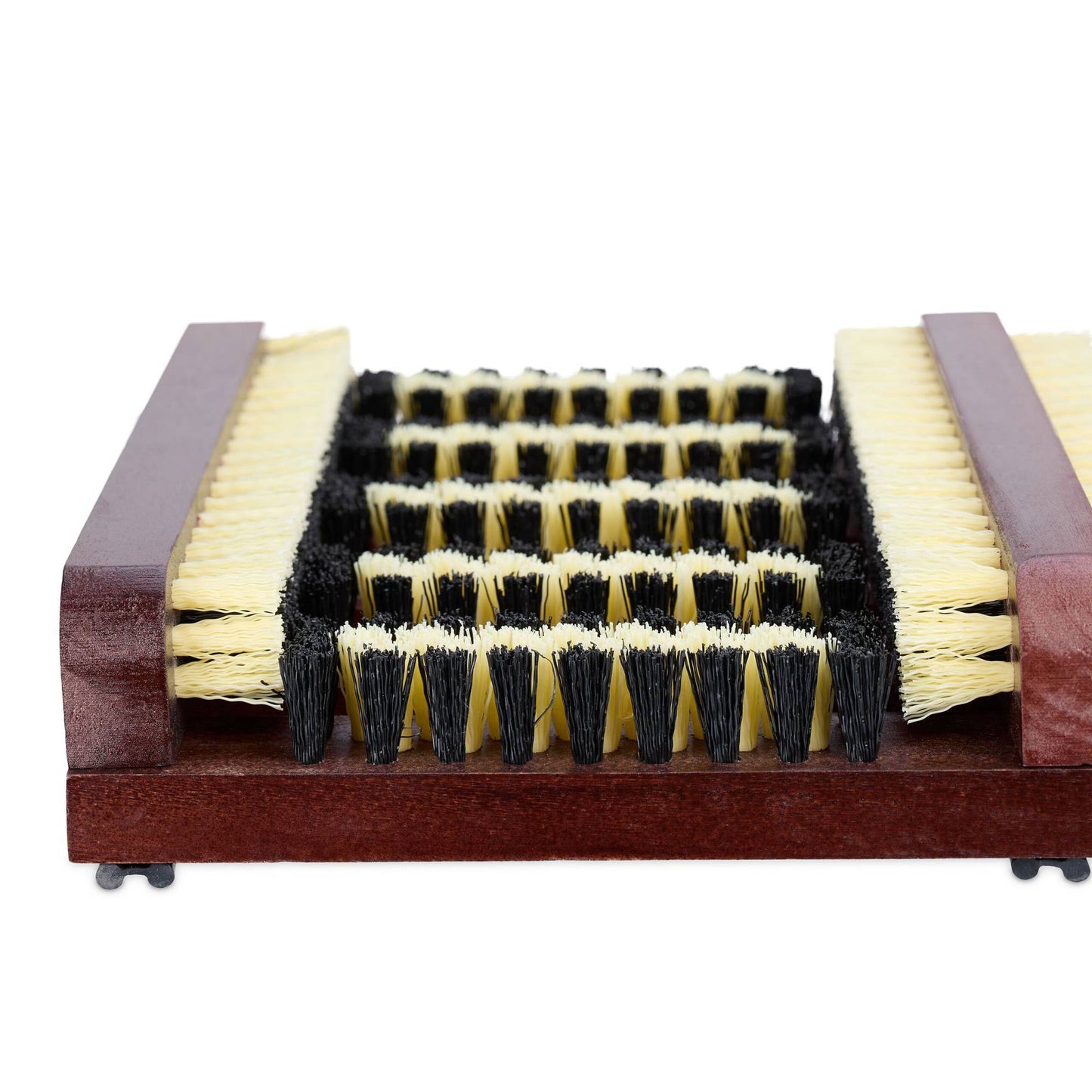 Shoe washing with brushes