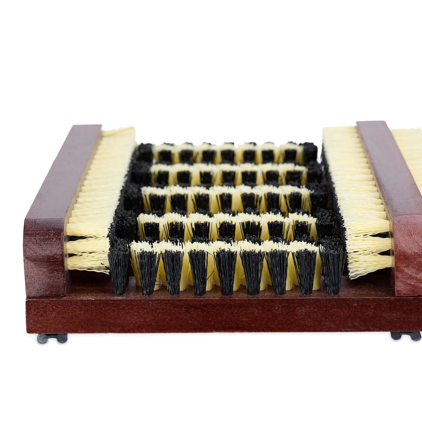 Shoe washing with brushes