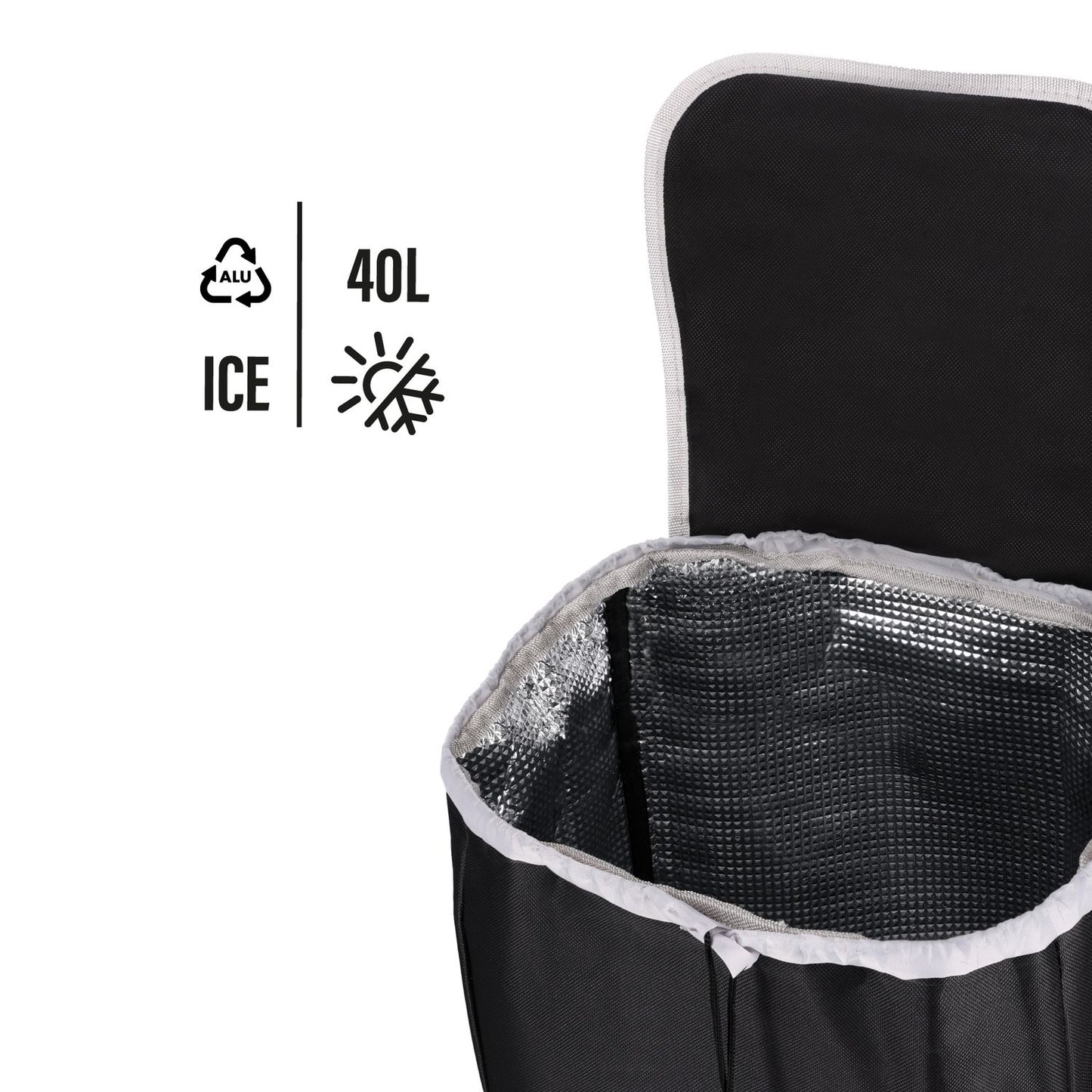 Shopping Cart, 40L Capacity, Black