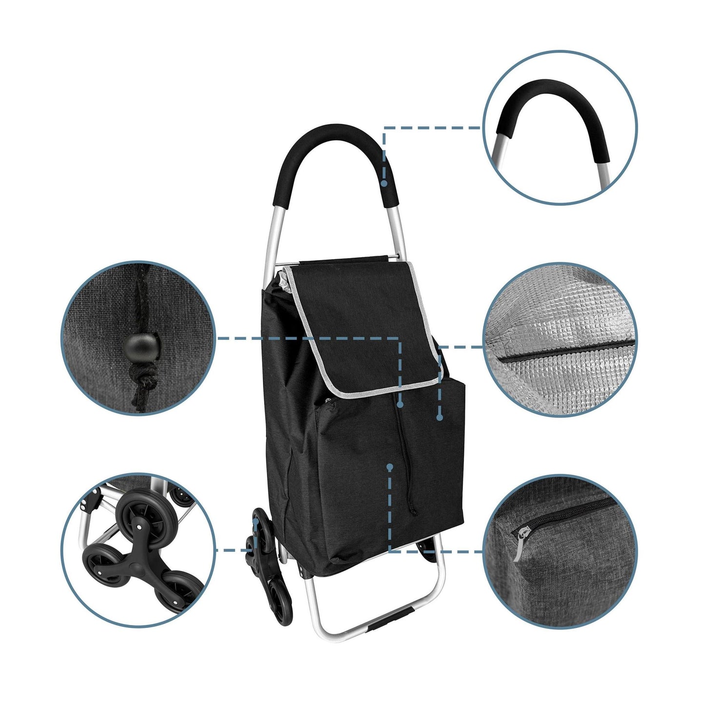 Shopping Trolley Stair Climber, 45L, Insulated Bag
