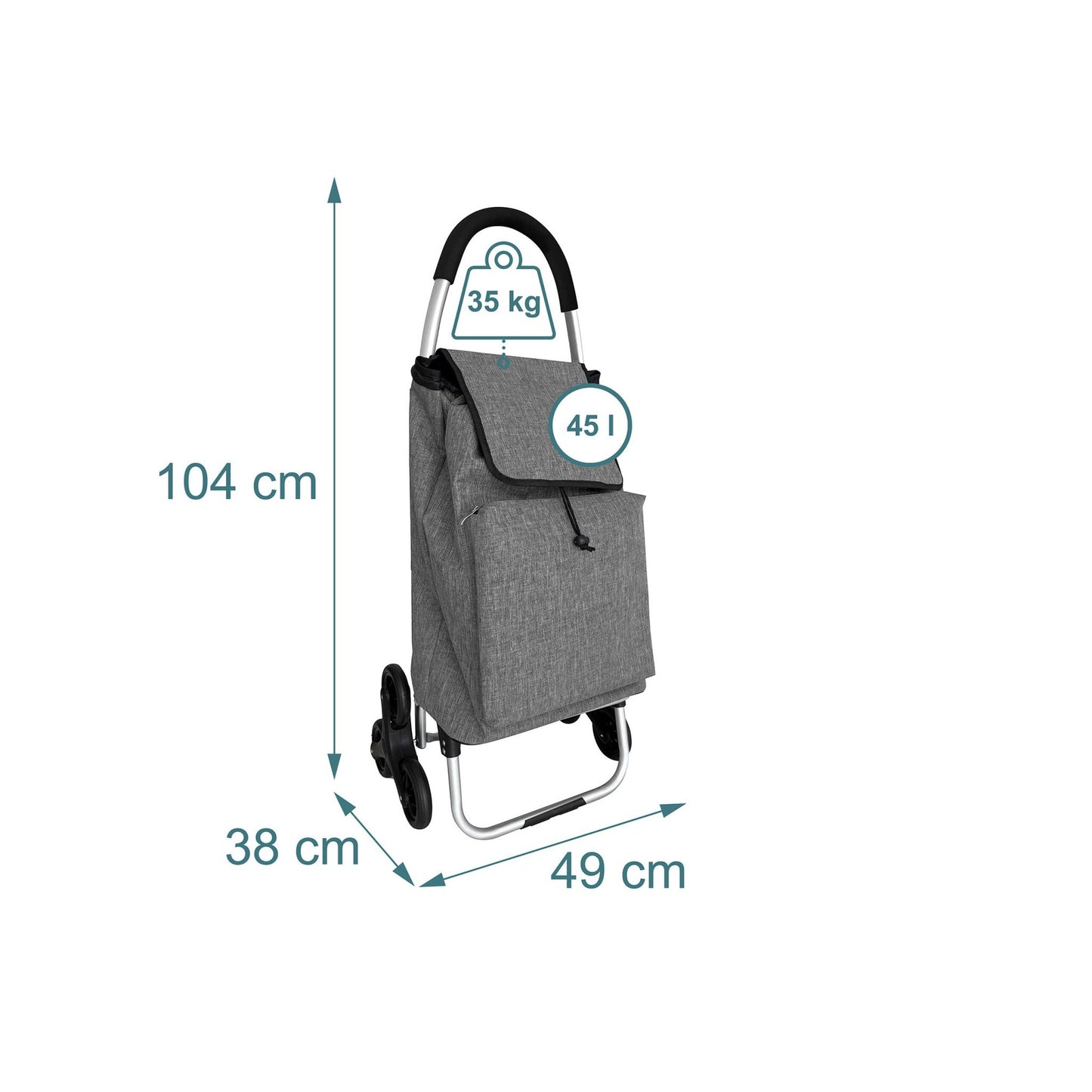 Shopping Trolley Stair Climber with 45L Insulated Bag
