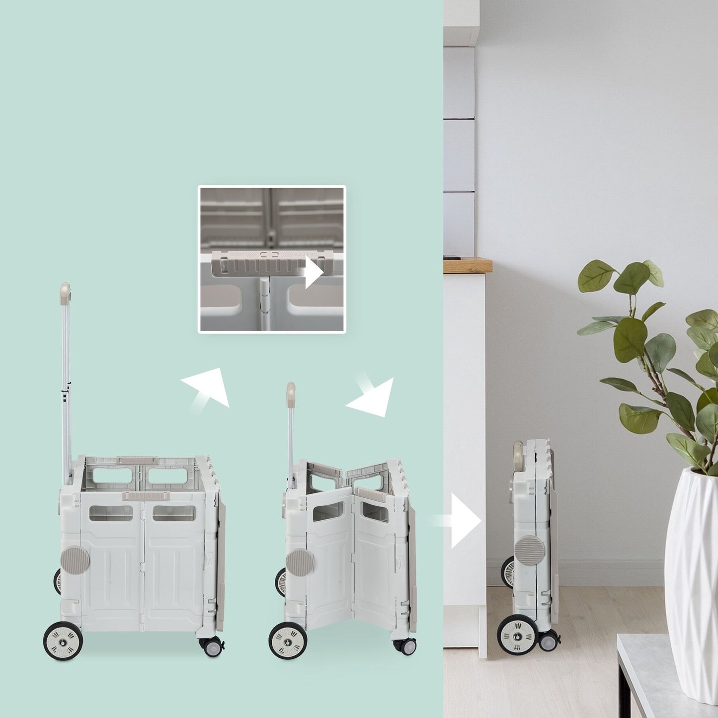 Shopping cart with lid