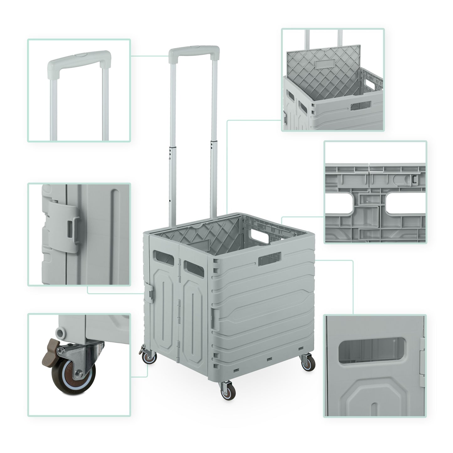 Shopping cart with telescopic handle