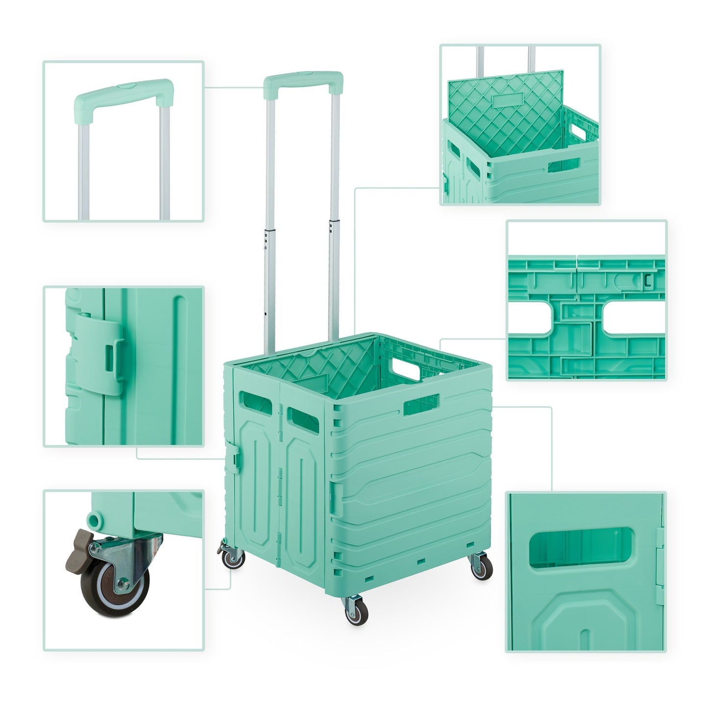 Shopping cart with telescopic handle