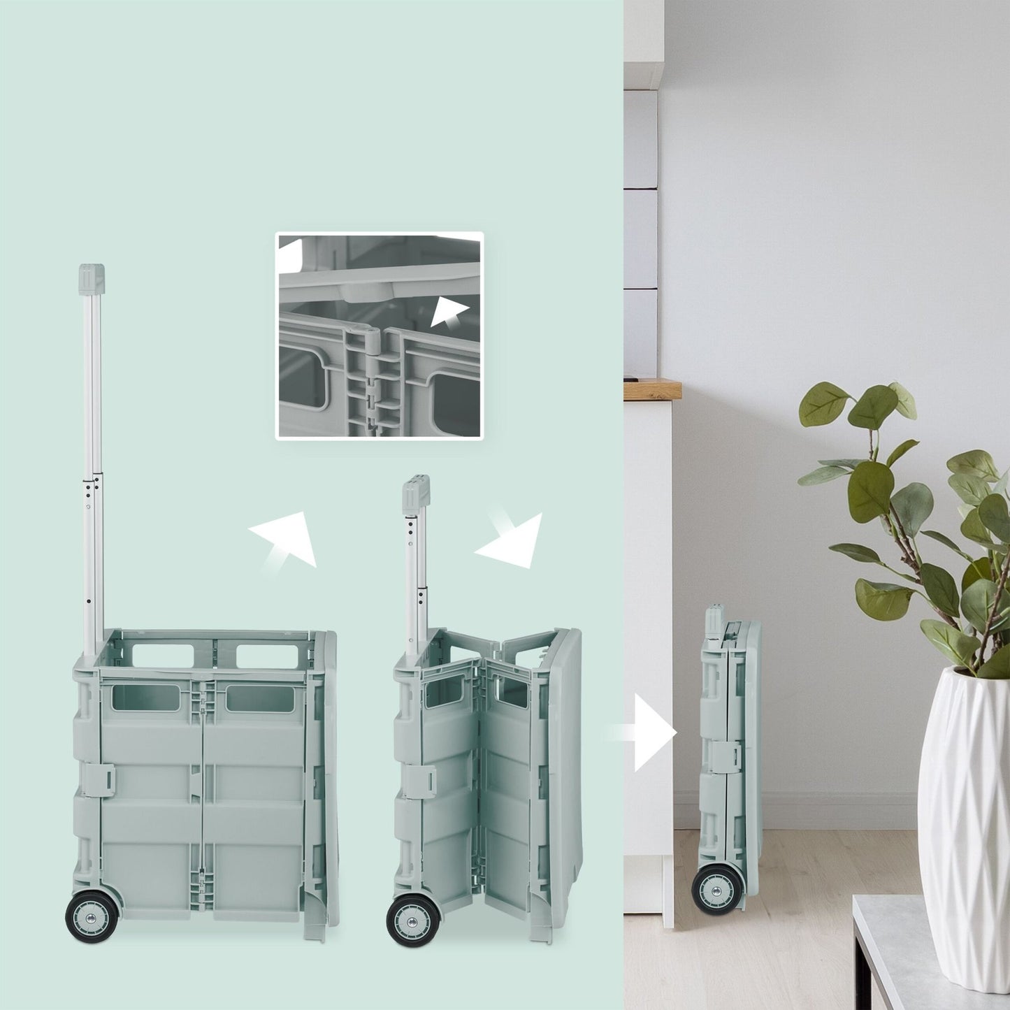 Shopping trolley with cover