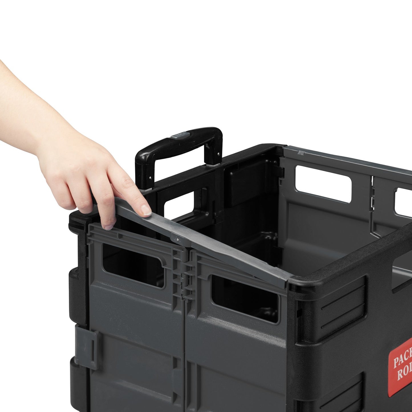 Shopping trolley with lid