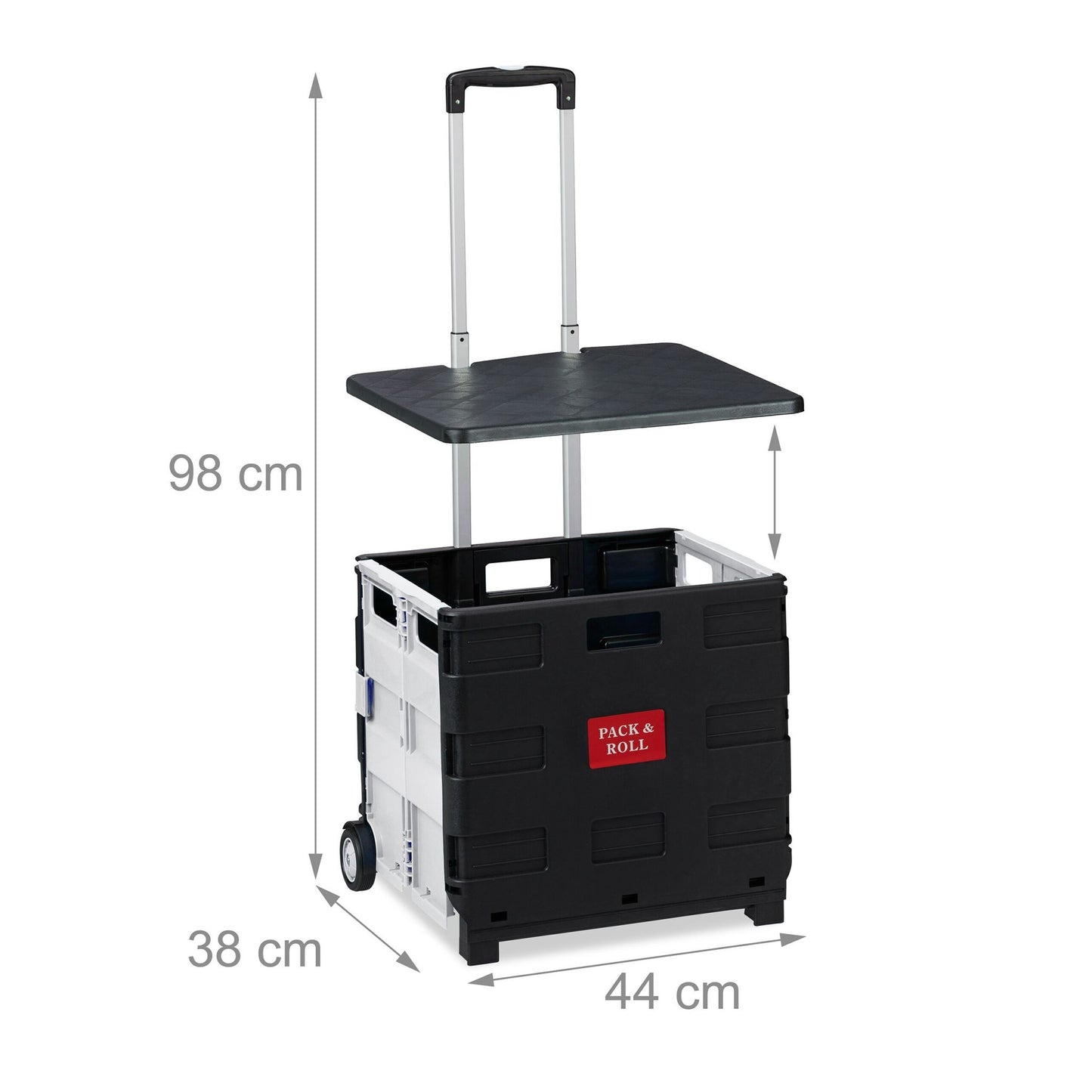 Shopping trolley with lid