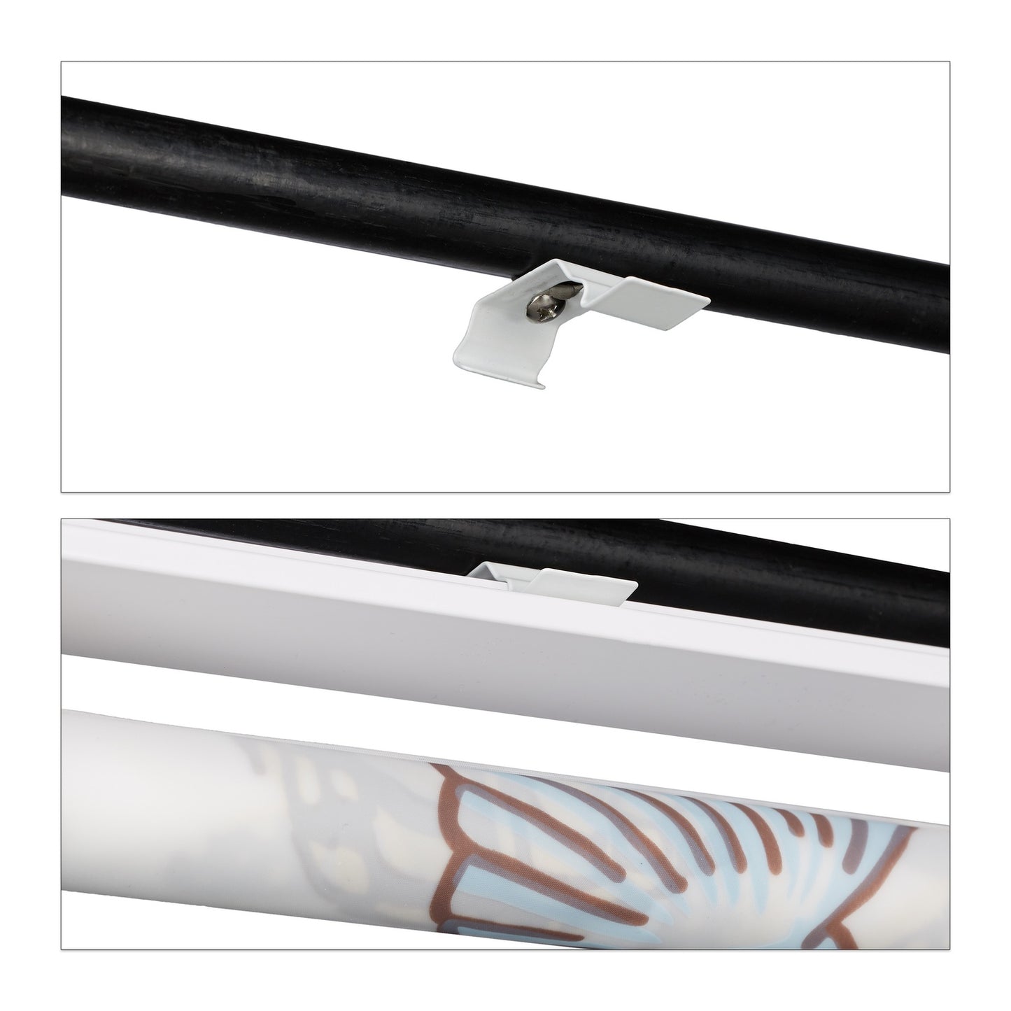Shower Roller Blind, Ocean Print, Water-Repellent