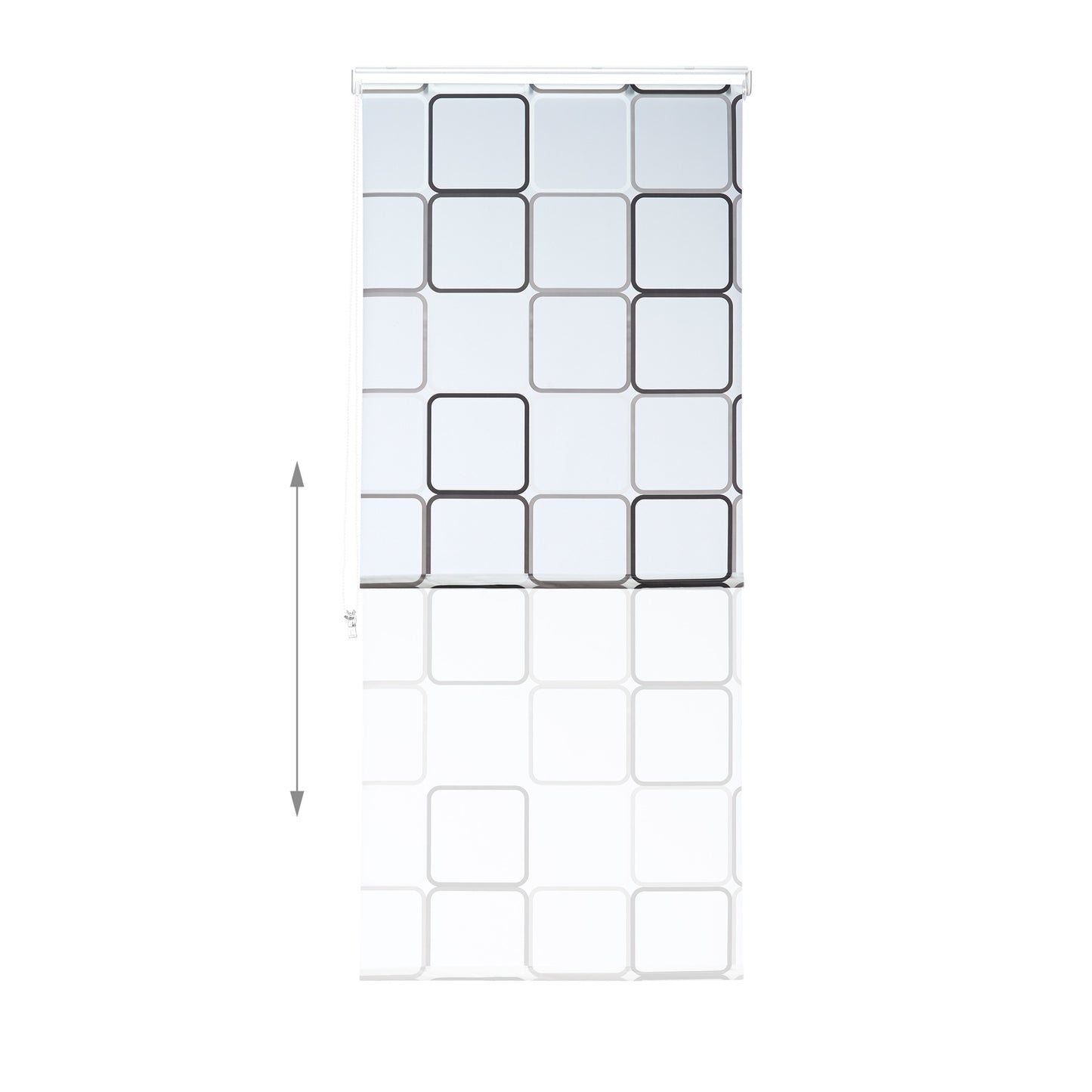 Shower Roller Blind, Water-Repellent, Retro Tile Design