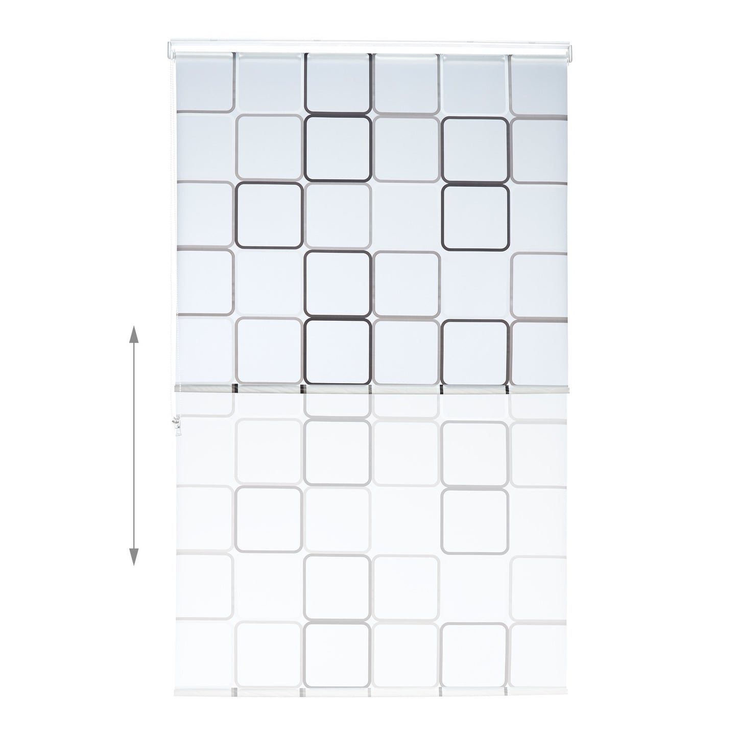 Shower Roller Blind, Water-Repellent, Retro Tile Design