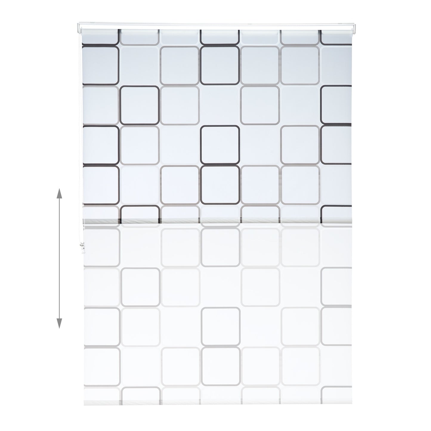 Shower Roller Blind, Water-Repellent, Retro Tile Design