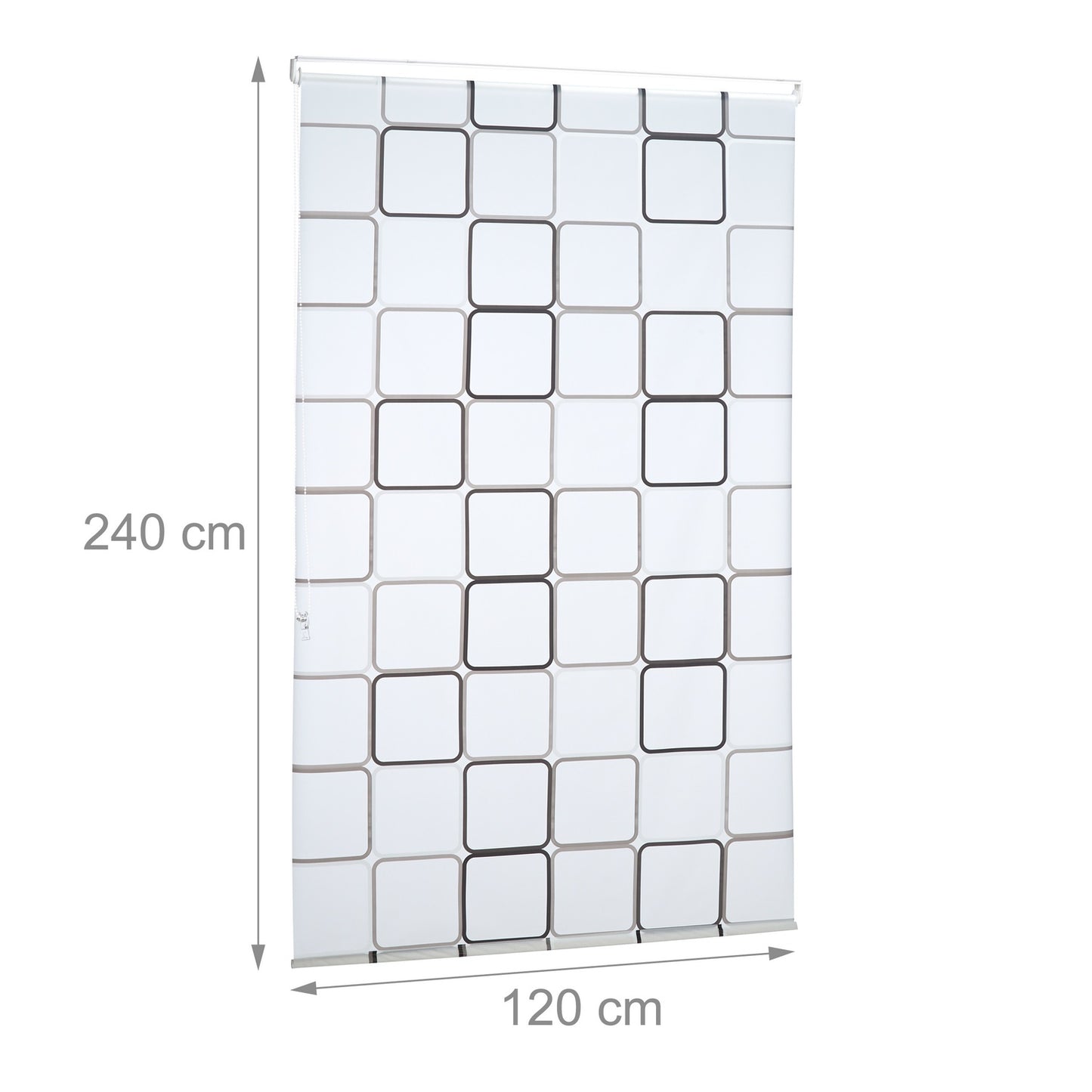 Shower Roller Blind, Water-Repellent, Retro Tile Design