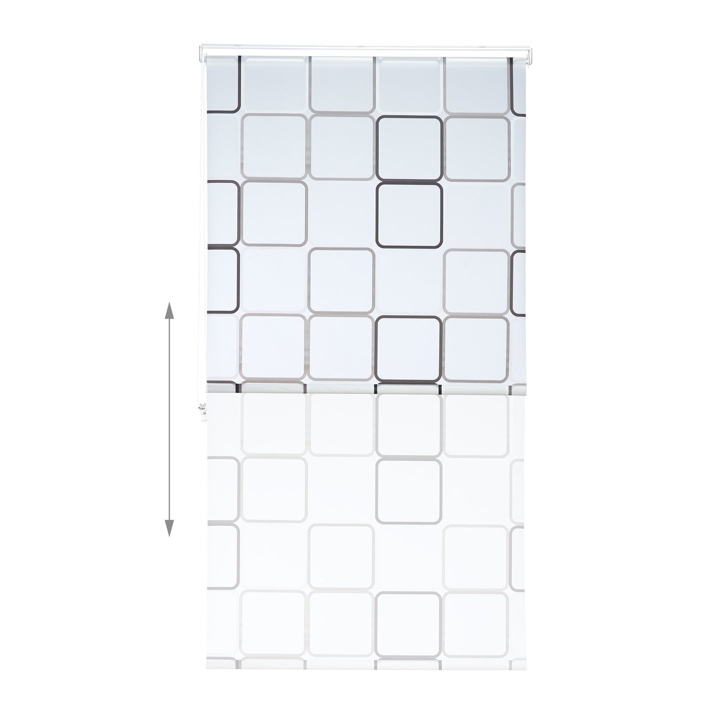 Shower Roller Blind, Water-Repellent, Retro Tile Design