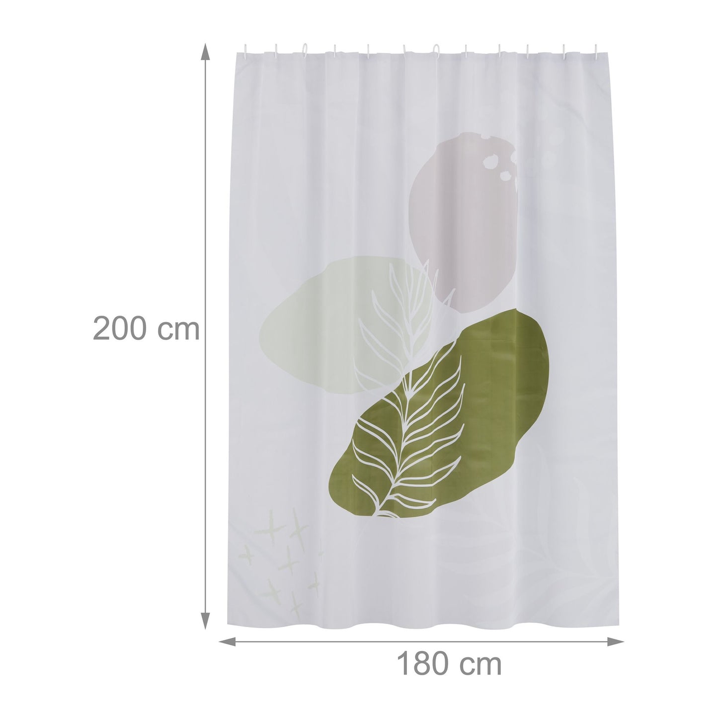 Shower curtain 180x200 cm with motif