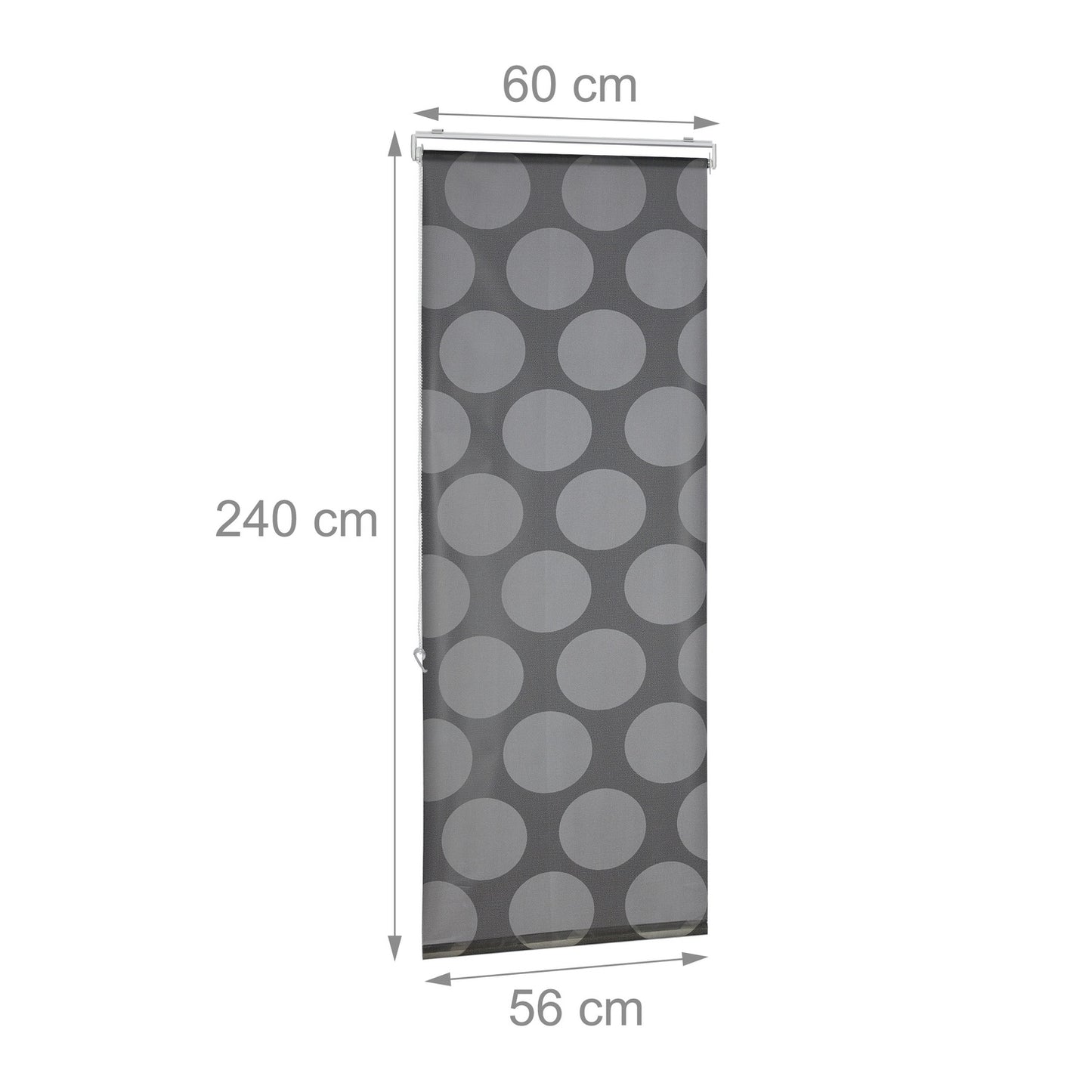 Shower curtain gray dots