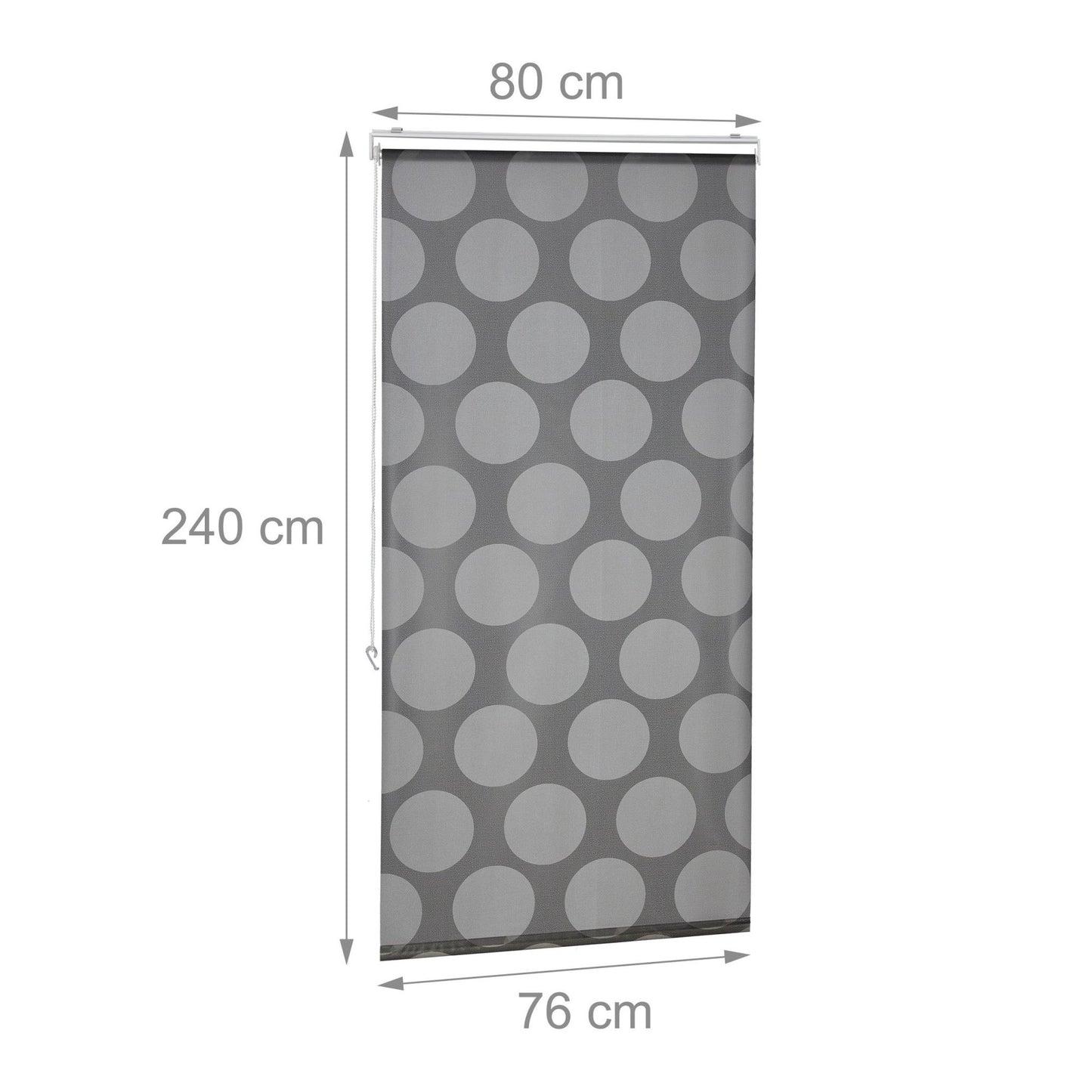 Shower curtain gray dots