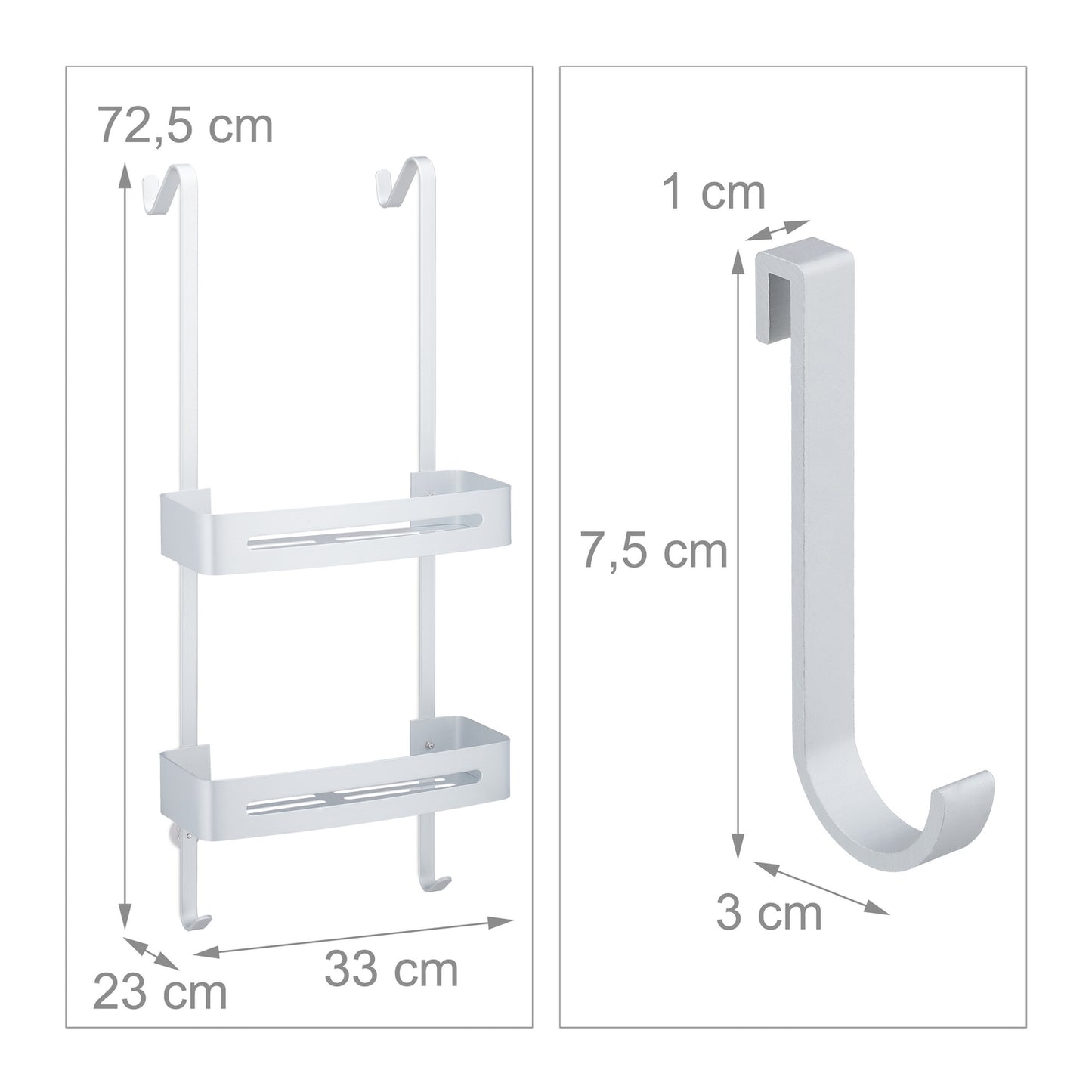 Shower tray to hang up