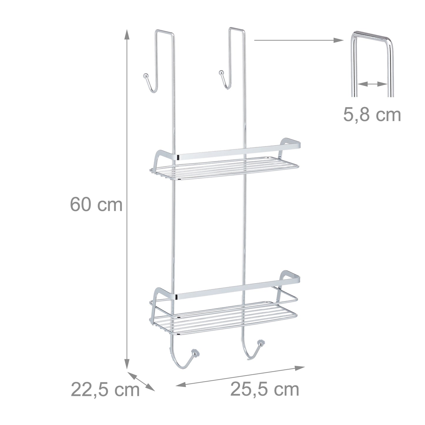 Shower tray to hang up