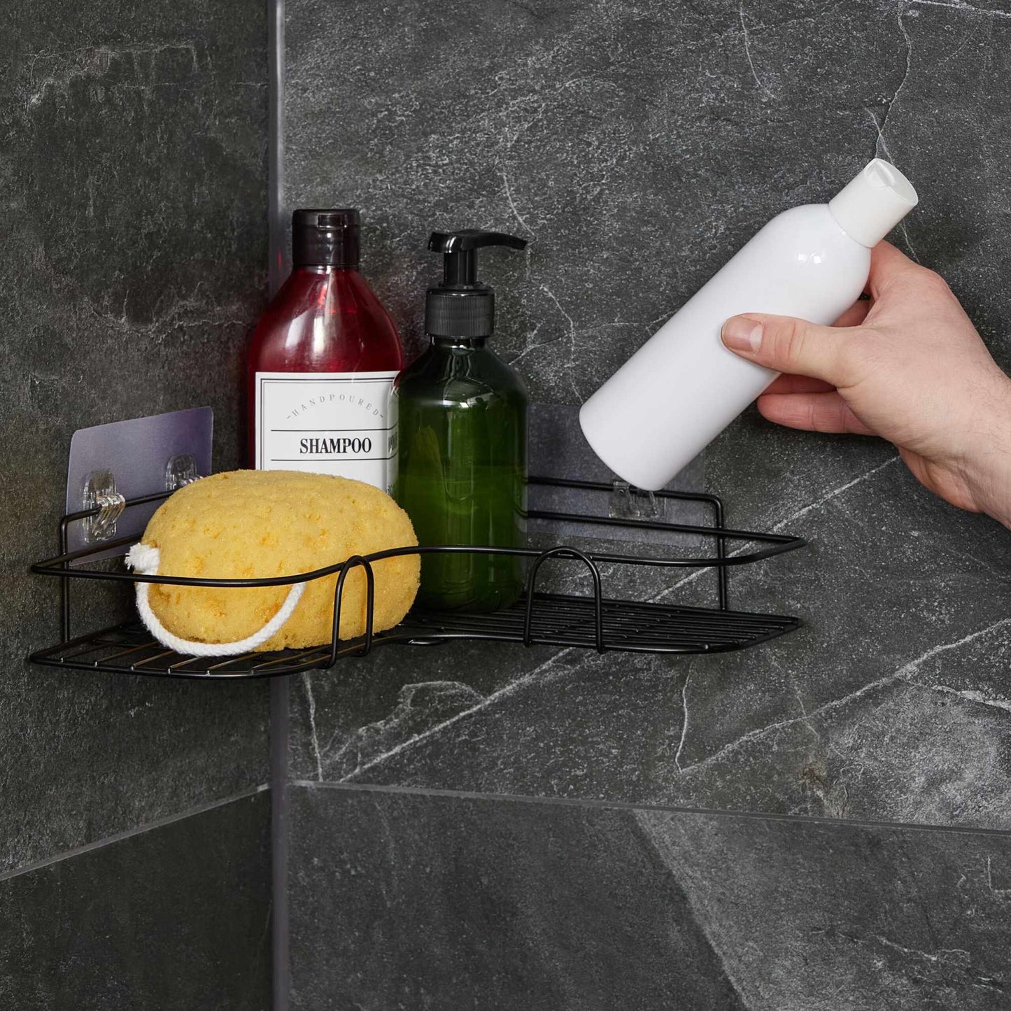 Shower tray without drilling, set of 2