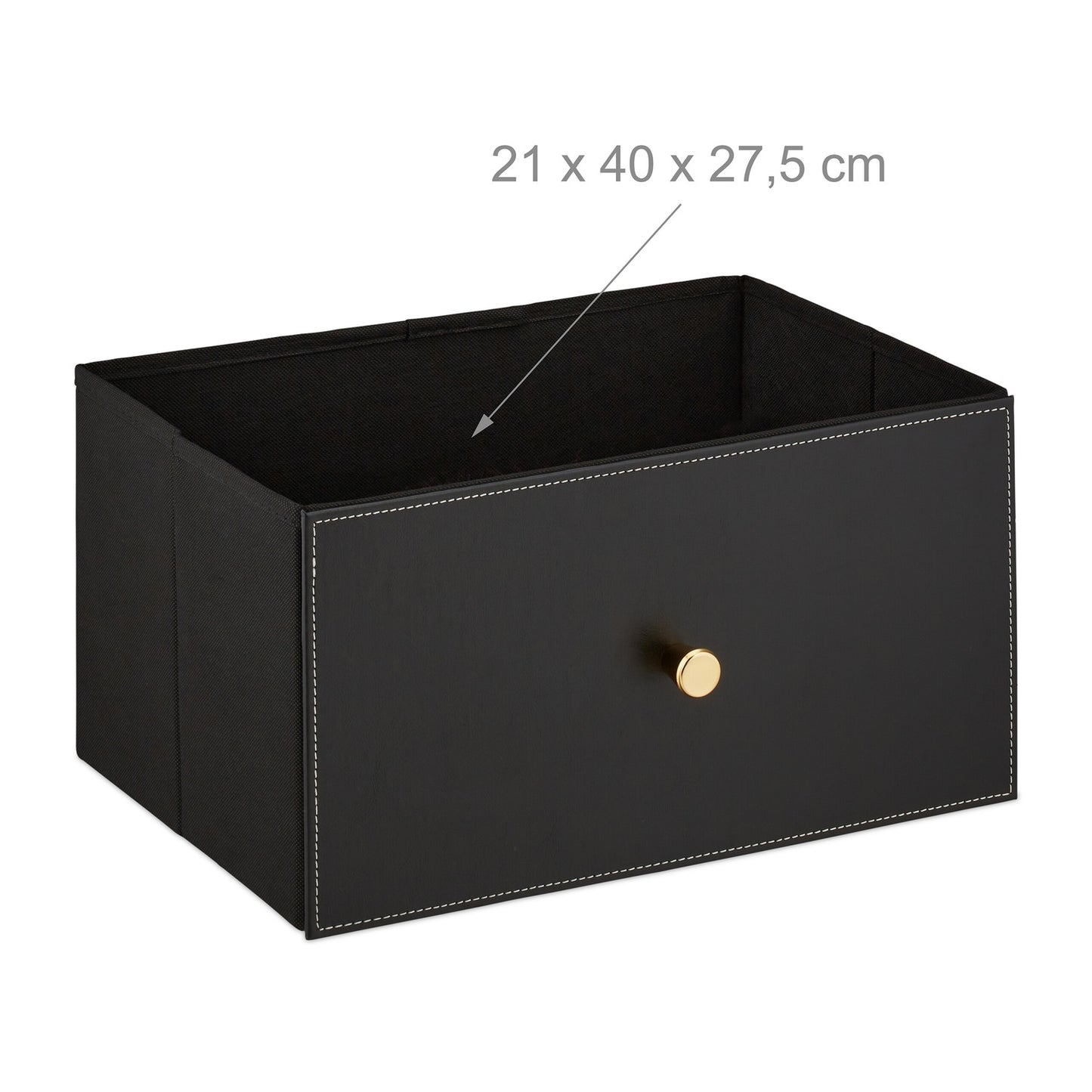 Side Cabinet with 2 Leather-Look Drawers