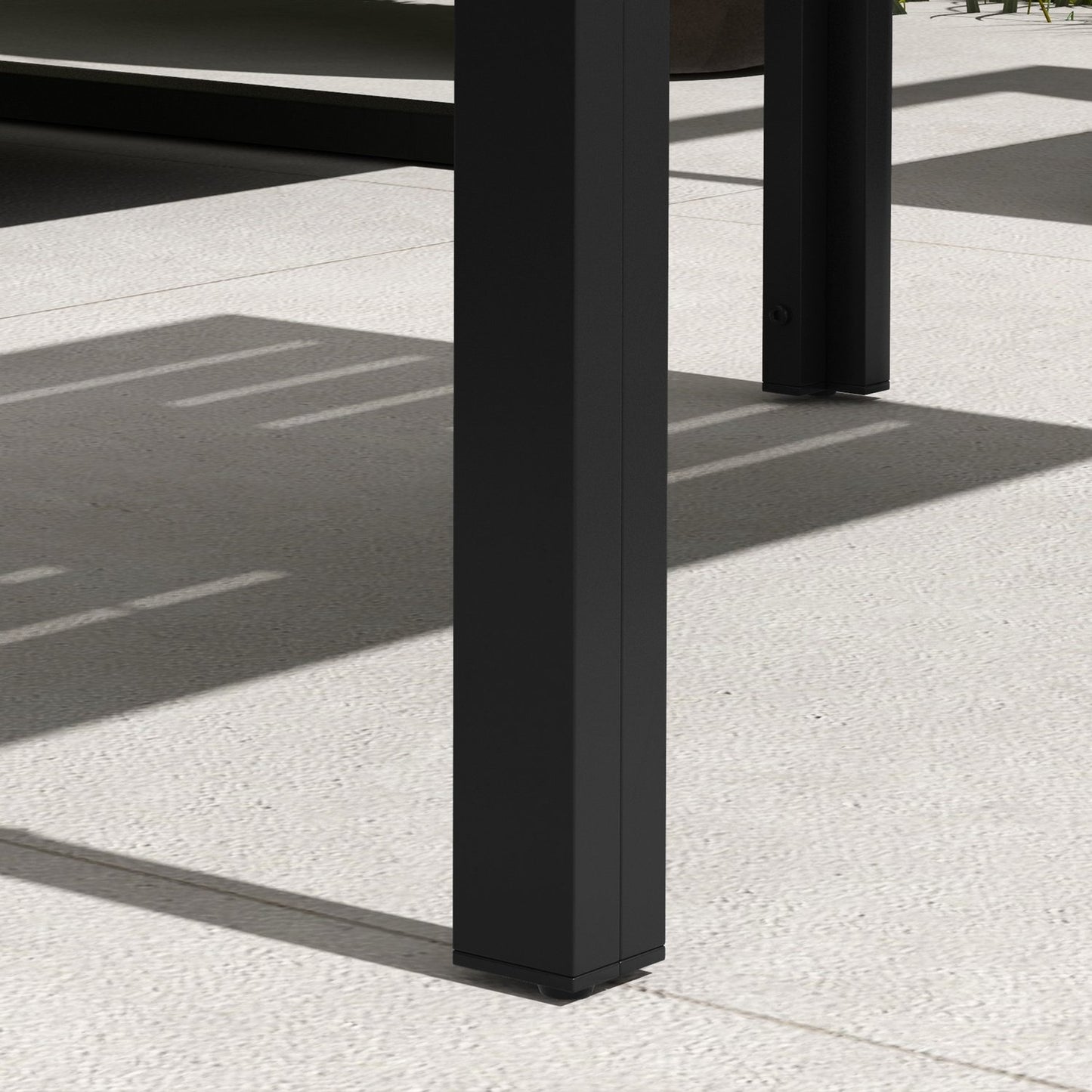 Rectangular outdoor table in steel - weatherproof, easy to maintain