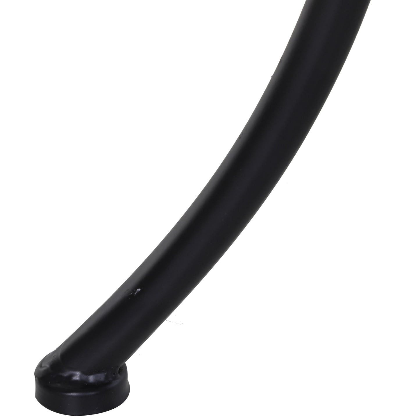 Black metal side table for patio, 45x45x50 cm