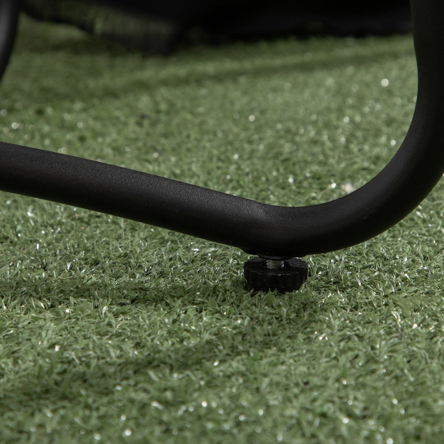 Round side table in wood look - steel plate, 48x48x51cm