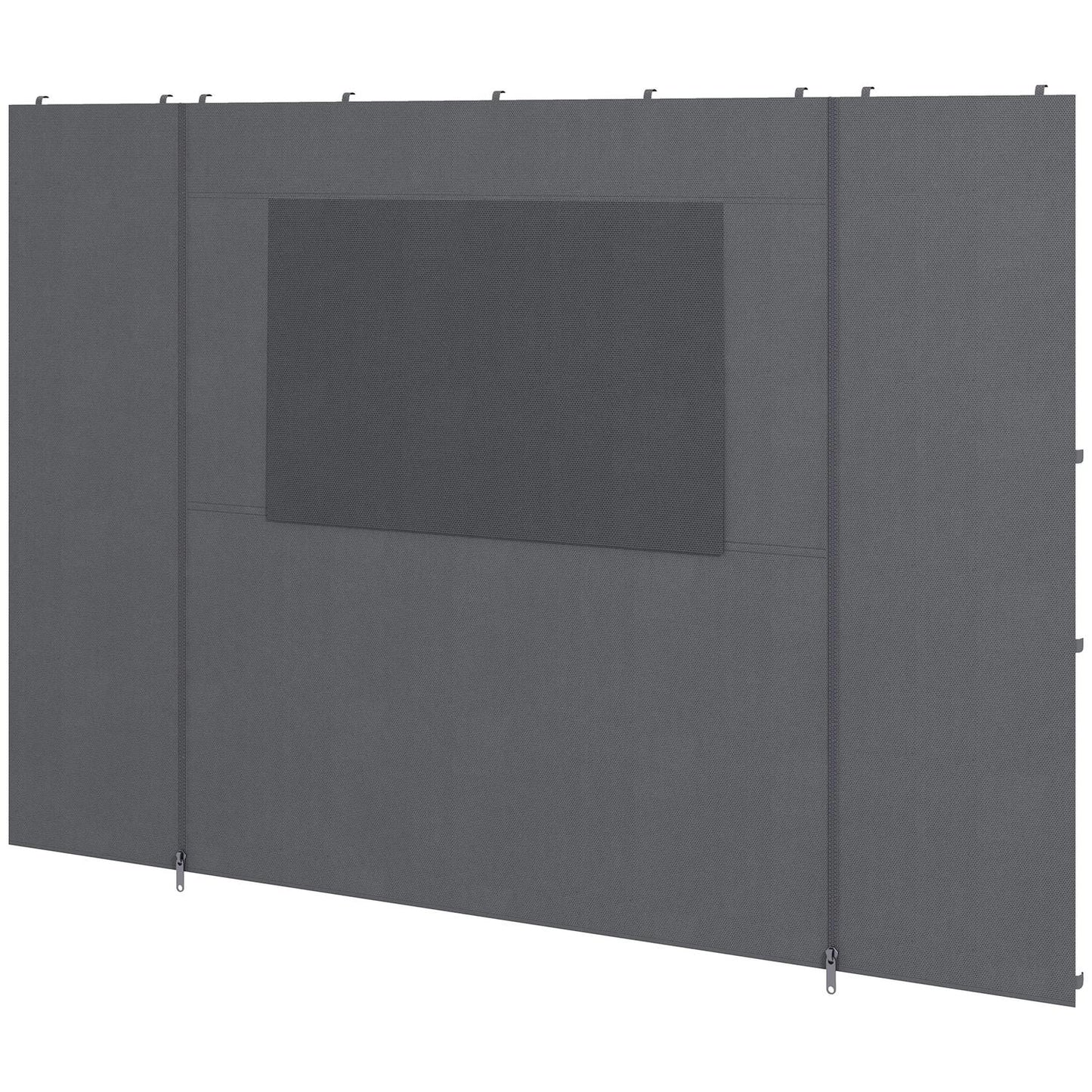 Gazebo side walls, mesh window, dark grey, 2.95x2.95M