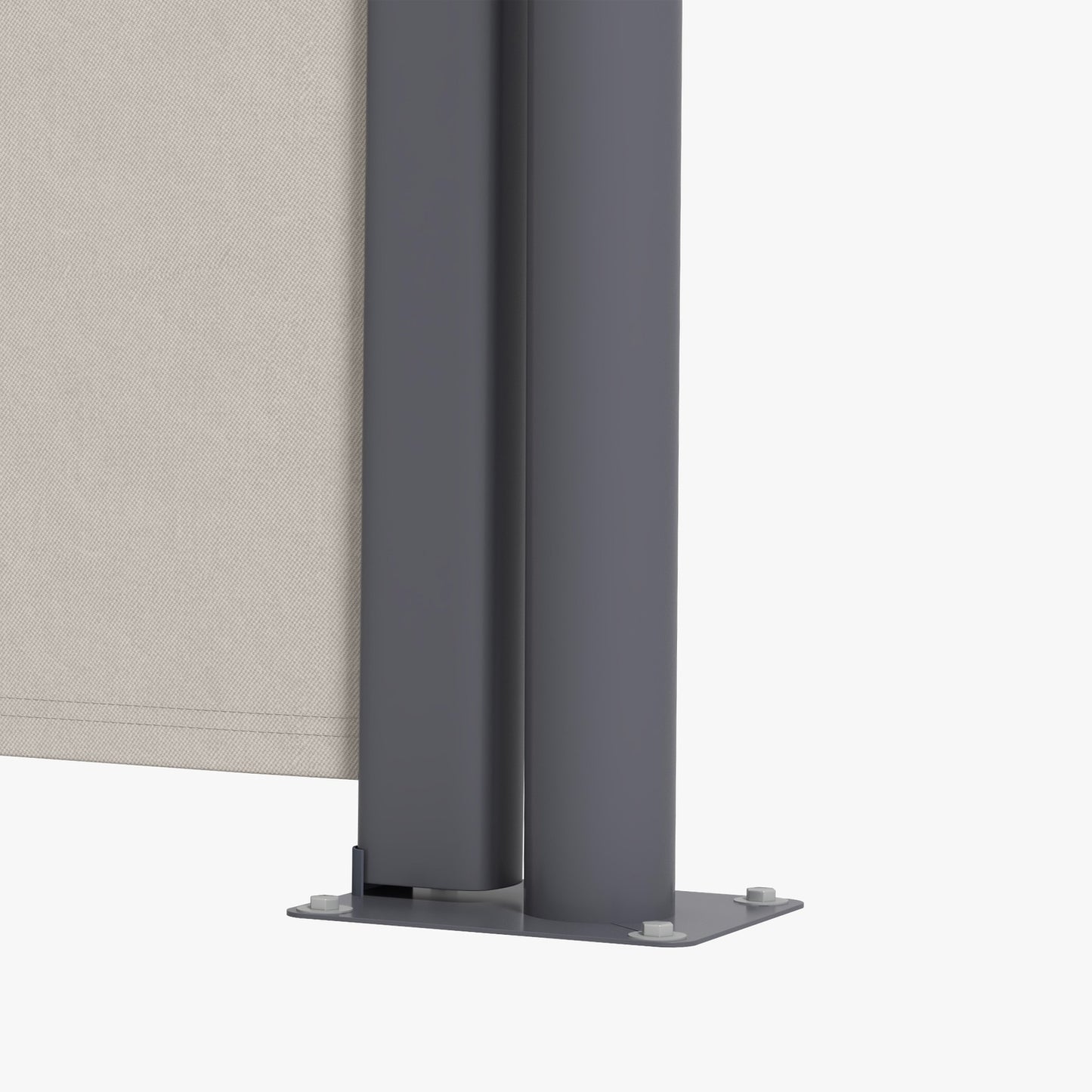 Retractable light gray garden awning 300x100cm, UV & wind protection