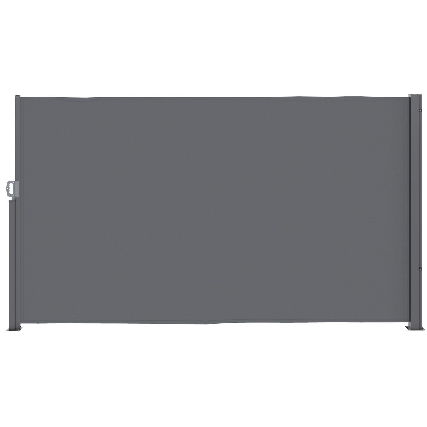 Outdoor Privacy Screen, retractable awning, dark grey, 300x180 cm