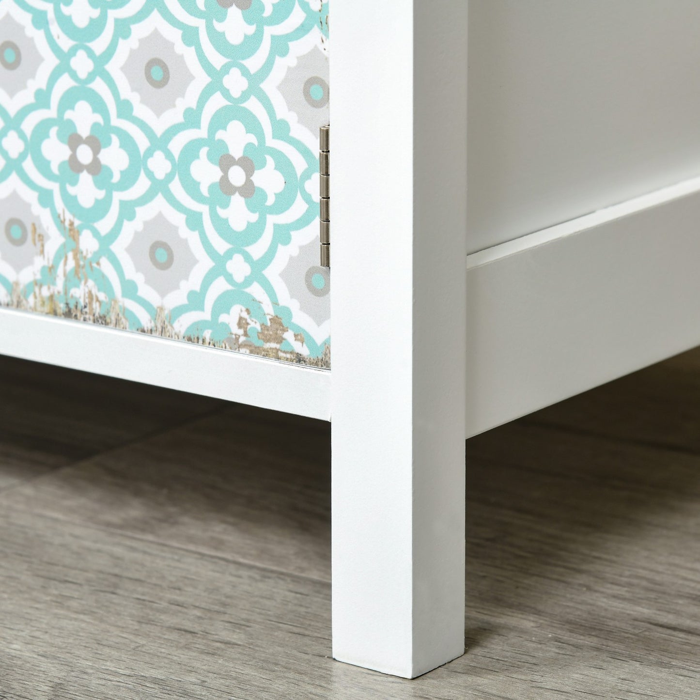 Colorful Shabby Chic wooden sideboard - 68x34x80 cm