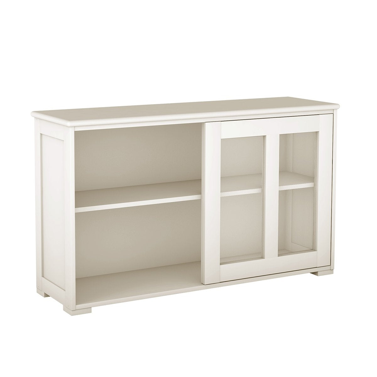 Sideboard kitchen cabinet living room rule with sliding doors cream white 106.5 x 33 x 62.5 cm
