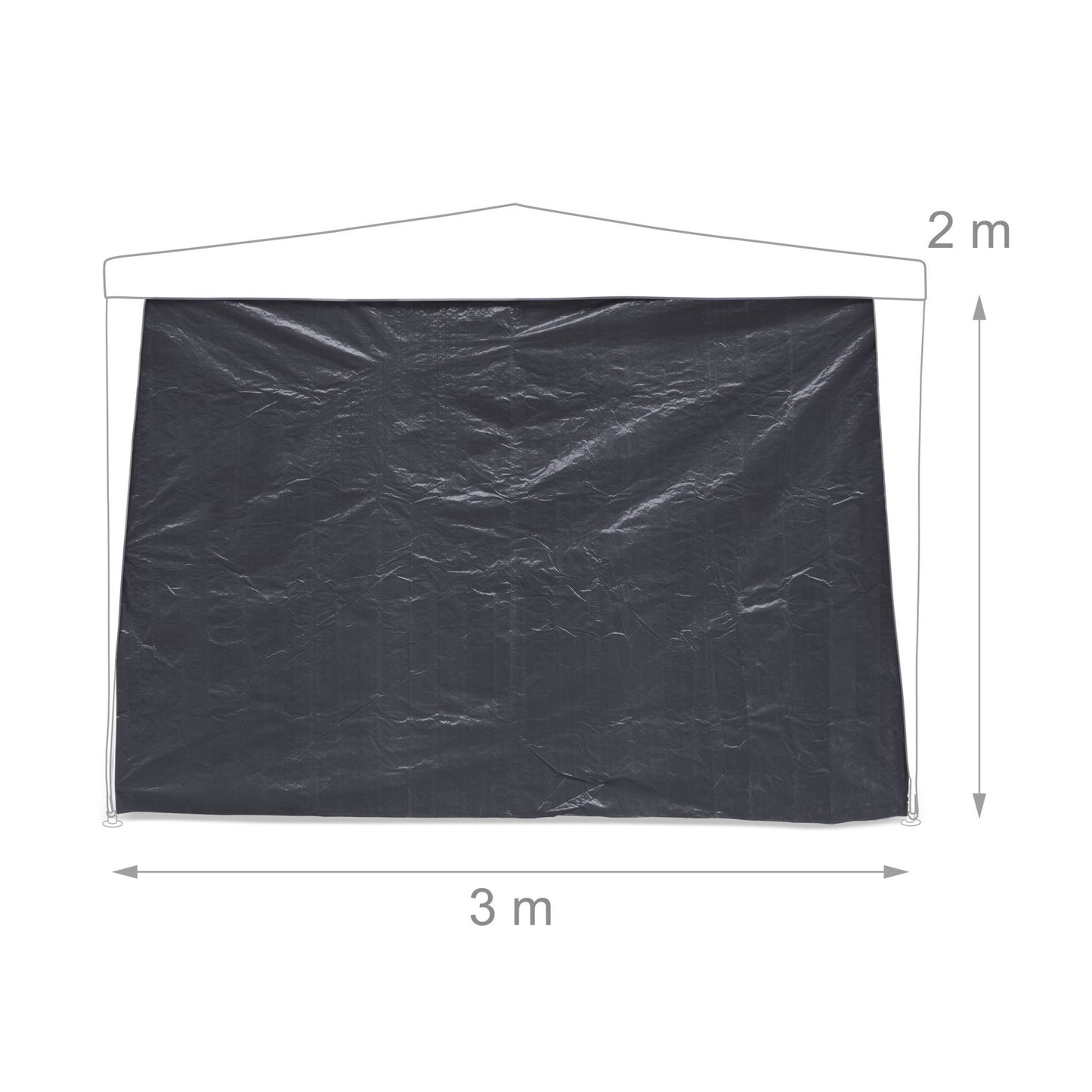 Side panels in gray pavilion - set of 3