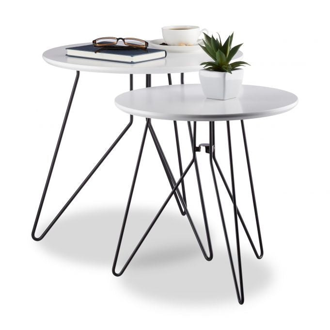 Side table, 2 pcs, white