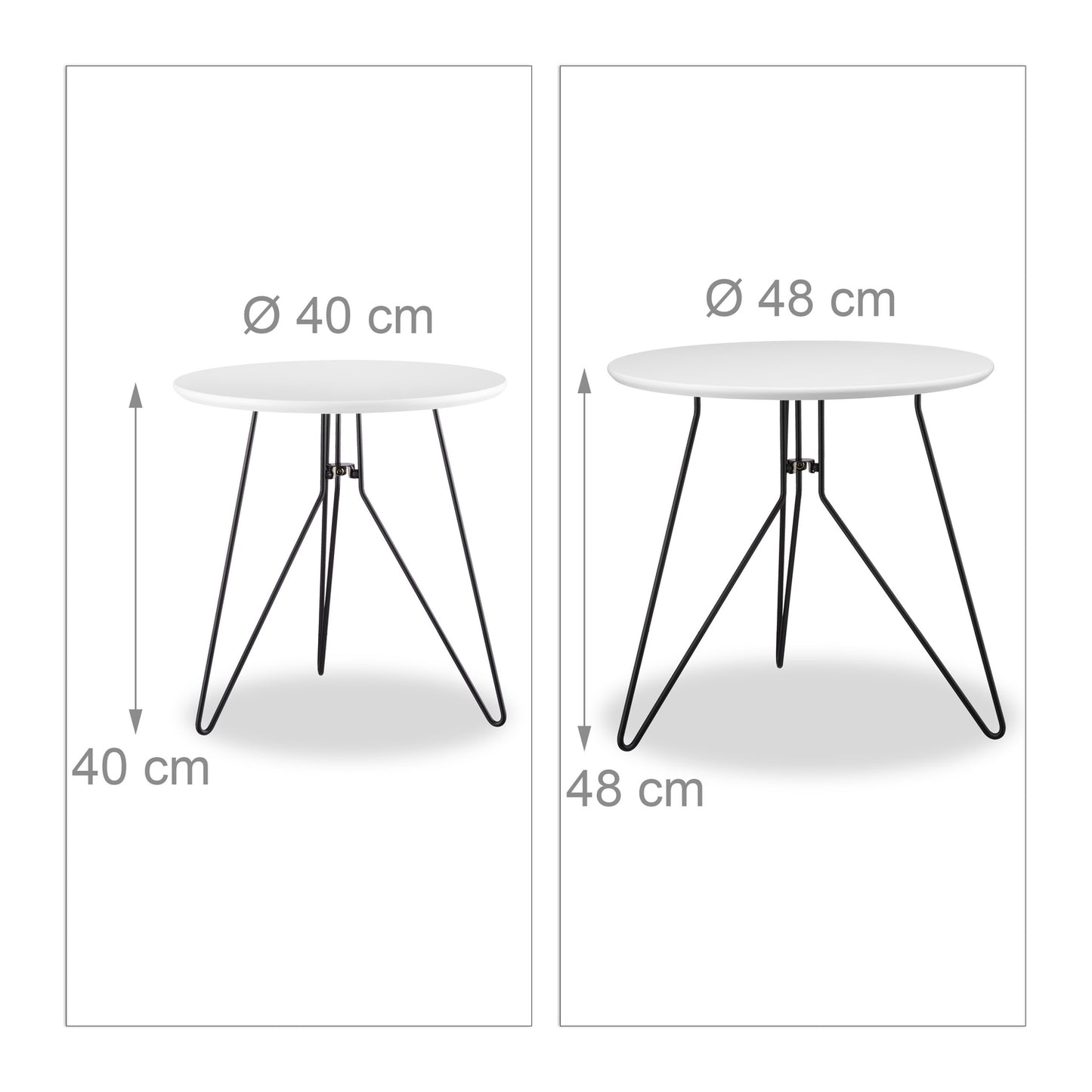 Side table, 2 pcs, white