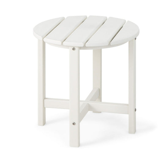 Side table Small garden table made of UV-resistant white plastic