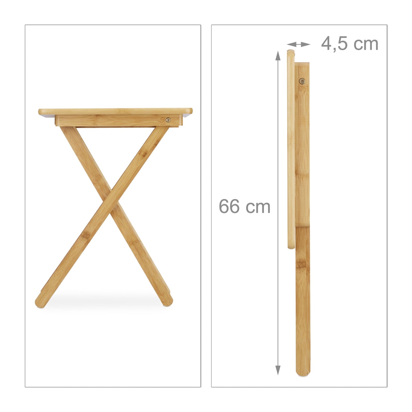 Side table bamboo foldable