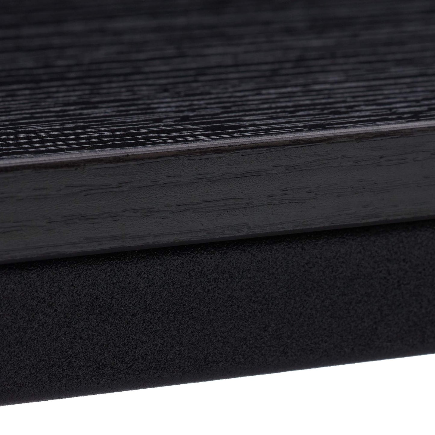 Side table black with metal base