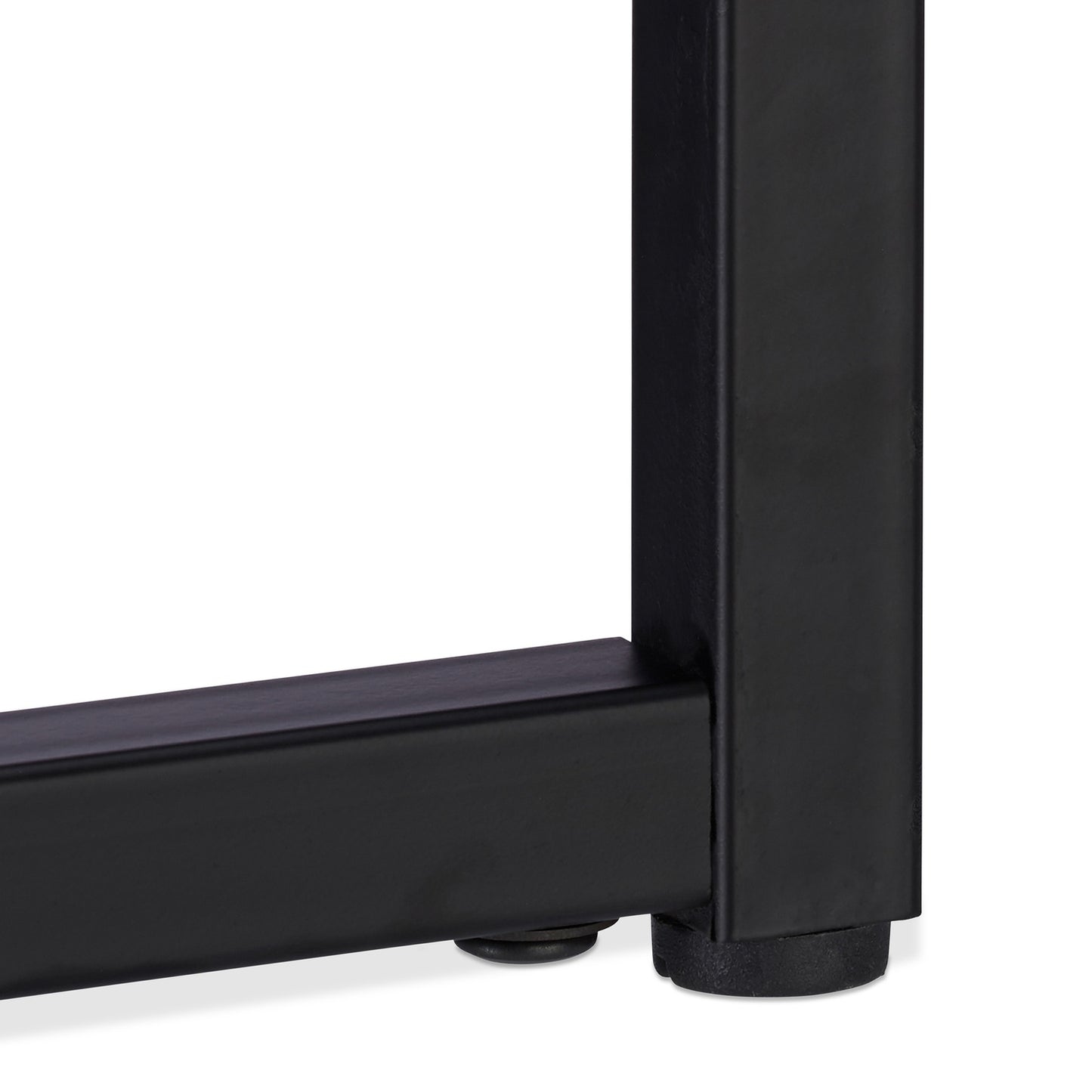 Side table in metal and glass