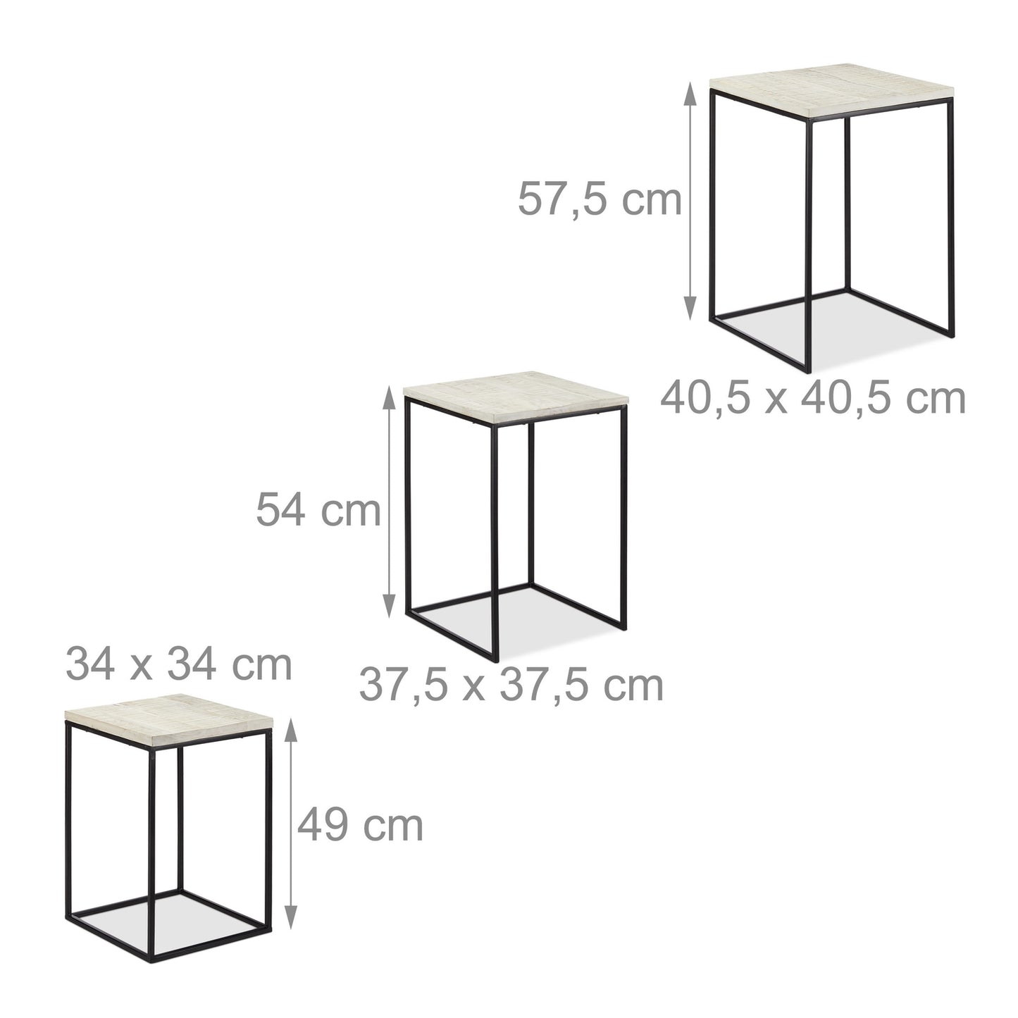 Side table set of 3