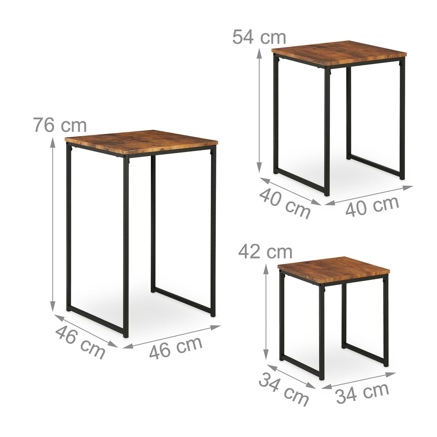 Side table set of 3