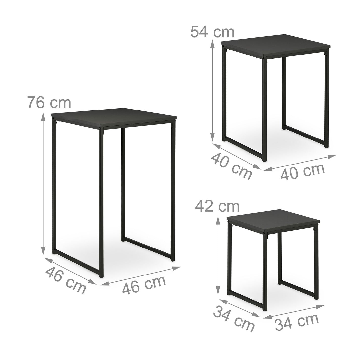 Side table set of 3