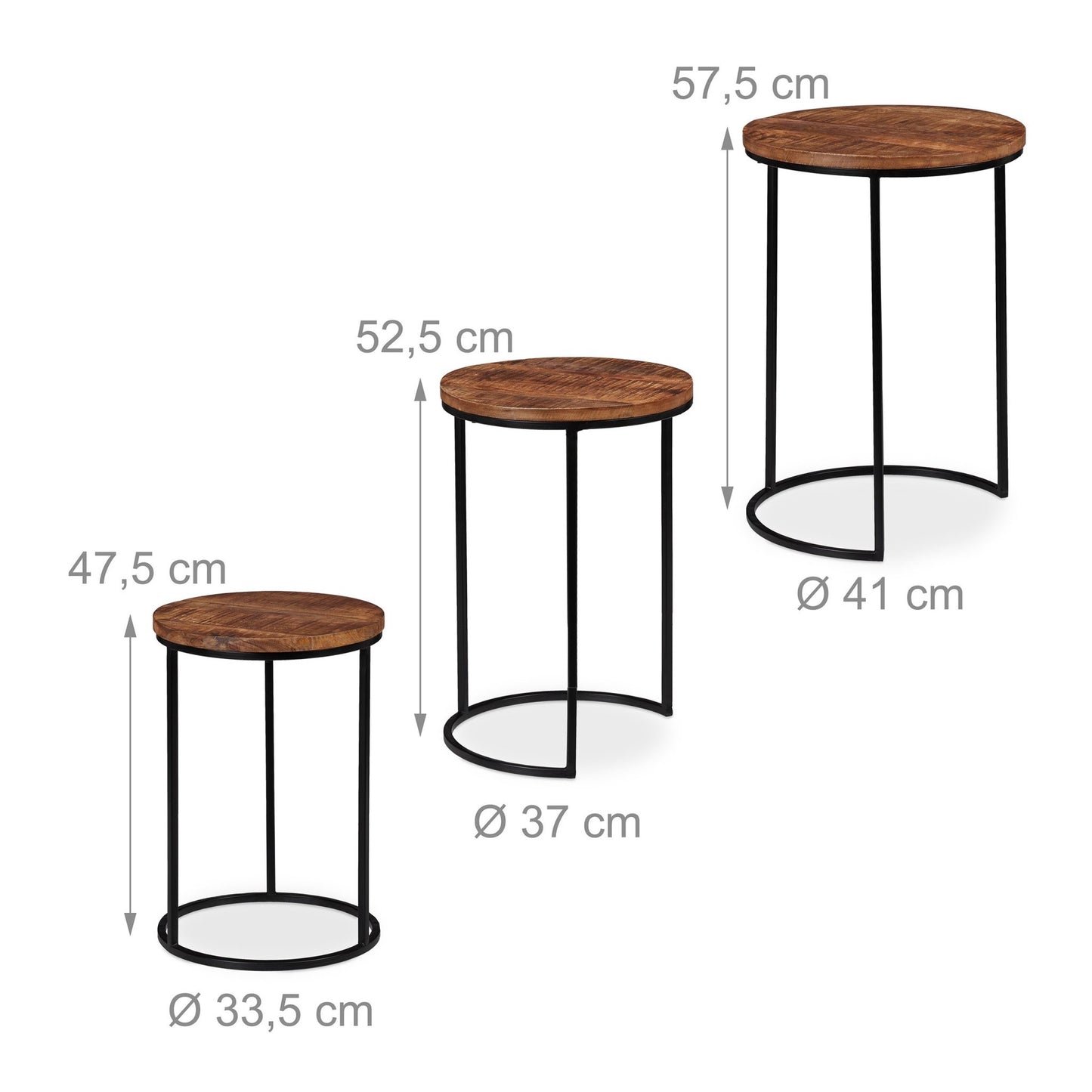 Side table set of 3